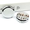 BTCOWZRV Round Pill Box with Mirror 3 Compartments Pill Organizer Portable Small Pill Case Weekly Set of Spoons Medecine Case for Purse, Pocket, Travel, Vitamin, Supplements, Silver view 4