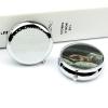 Round Pill Box with Mirror 3 Compartments Pill Organizer Portable Small Pill Case Weekly Cat Lying on The Sofa Medecine Case for Purse, Pocket, Travel, Vitamin, Supplements view 4