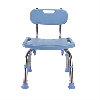 WPBLOVESHOP Shower Stool Shower Chairs and Benches Bathtub Seat with Backrest for Elderly Senior Handicap & Disabled Adjustable Hight Non-Slip Design(Blue)