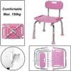 WPBLOVESHOP Shower Stool Shower Chairs and Benches Bathtub Seat with Backrest for Elderly Senior Handicap & Disabled Adjustable Hight Non-Slip Design(Blue) view 4