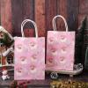 24Pcs Christmas Paper Gift Bags Pink Santa Claus Xmas Tree Party Favor Bags with Handle Goodie Candy Treat Bags for Christmas Holiday Baby Shower view 4