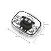 Pill Case Rectangle Pill Box with 3 Compartment Cartoon Black White Sheep Pill Organizer Waterproof Medicine Organizer Box for Travel Metal Pill Containers for Medication Planner view 4
