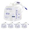 DWCHECK 5 Pack Urinary Drainage Bag with Anti-Reflux Chamber,2000mL Urine Bags with 48" Tube Drainage,Splash-Resistant Drain Spout,Clips and Hanging Hook,Disposable Urine Bags for Men view 1