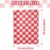MUNILAIL 100 Sheets Checkered Tissue Paper 14 x 20 Inches Red and White Gift Wrapping Paper Race Car Art Papers for Birthday Party Decorations view 3