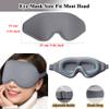 3D Eye Mask for Lash Extensions for Men Women, Light Blocking 3D Deep Contoured Eye Covers for Sleeping with No Pressure Cup & Adjustable Strap for Sleep Yoga Travel (Gray) view 3