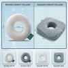 TEXSTEAD Cooling Ear Relief Pillow with Ear Piercing for Side Sleeping, Ear Hole Memory Foam Donut Pillows for Ear Pain CNH Earring Pierced Pillow, Round, White view 2