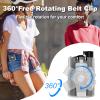Ablefector Insulin Pump Holder, 360 Rotatable Pump Clip, Diabetic Pump Case for Tubing Management, Insulin Pump case for Carry-On, Compatible with Medtronic Minimed 630g 640g 670g 770g& 780g-Clear view 3