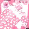 100 Sheets Pink Ghost and Boo Tissue Paper, 20 x 14in Lovely Pink Ghost Print Wrapping Tissue Cute Ghost Art Decorative Tissue for Happy Boo Day Girls Baby Shower Birthday Christmas Party Supplies view 3
