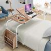Bedtable, Overbed Desk Over Bed Desk King Queen Bed Table Overbed Laptop Table Over Bed Table with Wheels for Twin/Full/Queen/King Size Bed Frame(Size:0.8M) view 2
