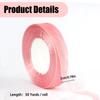 2 Rolls Pink Sheer Organza Ribbon, 50 Yards 3/4 Inch Pink Craft Sheer Chiffon Ribbon for Wedding, Gift Wrapping, Holiday Decoration, Bow Making, Wreath, DIY Crafts view 2
