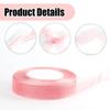 2 Rolls Pink Sheer Organza Ribbon, 50 Yards 3/4 Inch Pink Craft Sheer Chiffon Ribbon for Wedding, Gift Wrapping, Holiday Decoration, Bow Making, Wreath, DIY Crafts view 3