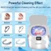 NGOKPYD Ultrasonic Retainer Cleaner for Denture - 48kHz/24W Professional UV Sonic Dental Cleaning Machine 220ML for Aligner Mouth Guards Braces Toothbrush Jewelry Ring Parts, White view 3