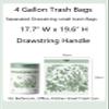 4 Gallon Small Trash Bags No-Tearing Drawstring 1.1 Mil Thick - 64 Count Small Garbage Bags Wormwood scent for Bathroom Kitchen Toilet Home Office and Bedroom (Green 64 Count) view 3