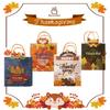Gcardist Thanksgiving Gift Paper Bags Bags 4 Designs 3"6"8.3" Small Size 24-Packs Festival Party Favor Kraft Bags with Handle Bulk view 4