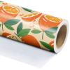 WRAPAHOLIC Orange Fruits Wrapping Paper Roll - Mini Roll - 17 Inch x 9.8 Feet - Orange and Leaves Design, Perfect for Summer, Birthday, Wedding, Bridal Shower view 3