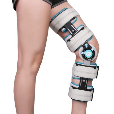 FENOKD Adjustable Knee Brace Hinged Leg - Breathable Hinged Knee Brace Knee Splint Injury - Orthosis Stabilizer Hinged Immobilizer for Knee
