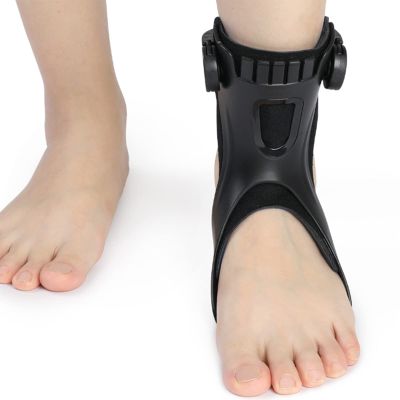 FENOKD Drop Foot Brace Orthosis, Drop Foot Brace Ankle Orthosis Support with Comfortable Inflatable Airbag for Hemiplegia Stroke Shoes Walking (A/Right L)