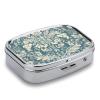 JEKYQ Pill Box Pill Case for Woman Weekly Pill Organizer Pattern in Light Blue Tones Small Pillbox Pill Container with 3 Compartments Portable Vitamin Holder Boxes for Travel Medicine Organizer view 3