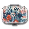 JEKYQ Pill Box Pill Case for Woman Weekly Pill Organizer Flower Shape Small Pillbox Pill Container with 3 Compartments Portable Vitamin Holder Boxes for Travel Medicine Organizer view 1