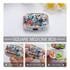 JEKYQ Pill Box Pill Case for Woman Weekly Pill Organizer Flower Shape Small Pillbox Pill Container with 3 Compartments Portable Vitamin Holder Boxes for Travel Medicine Organizer view 4