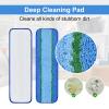 8 Pack Microfiber Cleaning Pad for Bona Mop Hardwood & Hard Surface Floors Dry and Wet Floor Cleaning - Includes 4 Microfiber Cleaning Pad, 2 Deep Clean Pads and 2 Dusting Pad - Dual Zone Cleaning view 3
