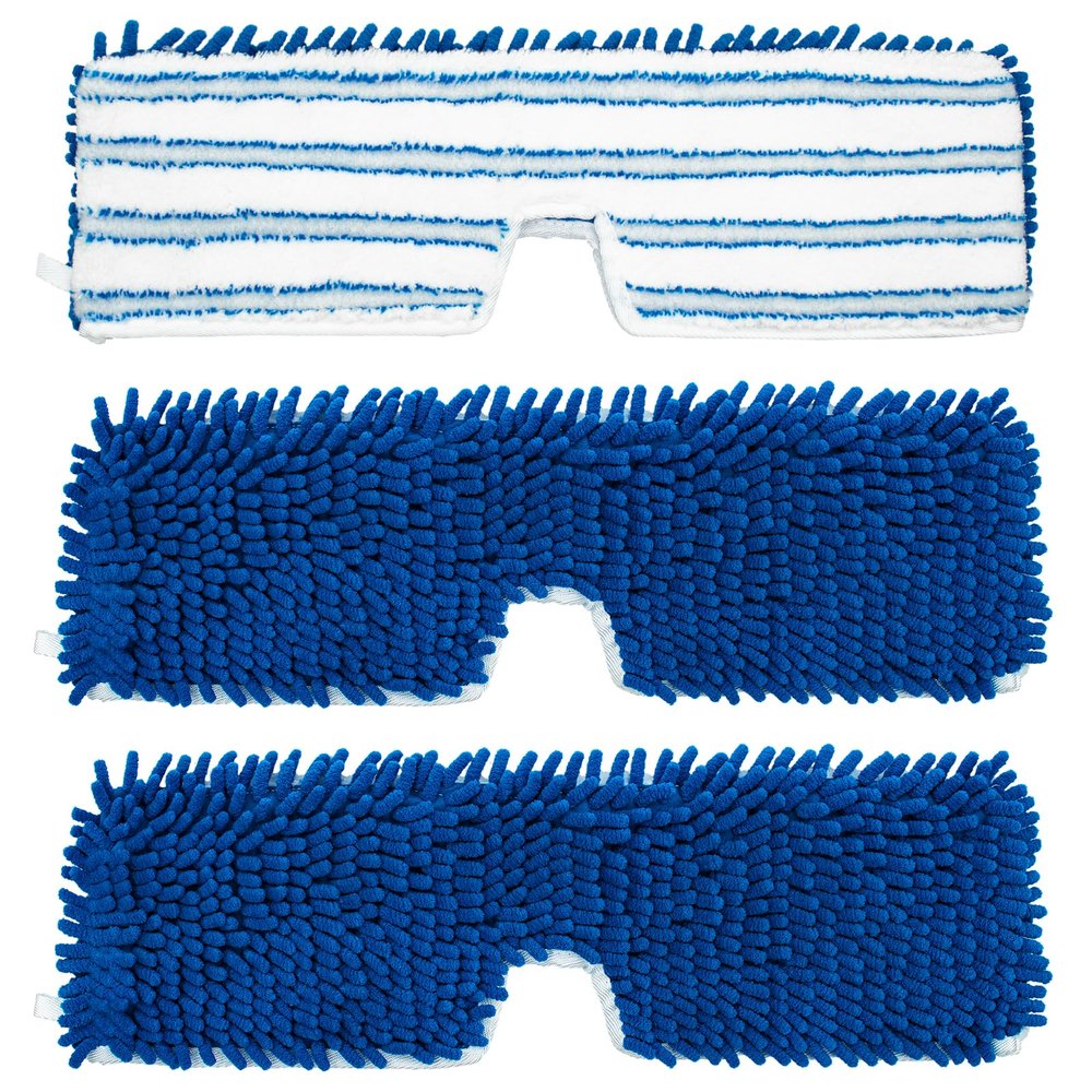 3 Pack Mop Heads Replacements Compatible for Ocedar Dual-Action Microfiber Flip Mop, Double Sided Mop Replace Head Mop Refills with Microfiber & Chenille for Dry Wet Use, Reusable, Machine Washable