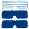 3 Pack Mop Heads Replacements Compatible for Ocedar Dual-Action Microfiber Flip Mop, Double Sided Mop Replace Head Mop Refills with Microfiber & Chenille for Dry Wet Use, Reusable, Machine Washable view 1