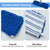 3 Pack Mop Heads Replacements Compatible for Ocedar Dual-Action Microfiber Flip Mop, Double Sided Mop Replace Head Mop Refills with Microfiber & Chenille for Dry Wet Use, Reusable, Machine Washable view 2