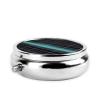 Dimensional Line Spaceround Pill Box, 3 Compartment Round Pill Box Organizer, Portable Travel Pill Box for Traveling. view 3