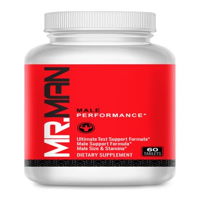Mr Man - Male Performance and Enlargement Pills for Men - Increase Size, Drive, Strength and Endurance - Add Up to 6 Fast With Boosted Performance - 60 Tablets