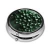 Green Creeperround Pill Box, 3 Compartment Round Pill Box Organizer, Portable Travel Pill Box for Traveling. view 2