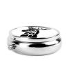 Black and White Girafferound Pill Box, 3 Compartment Round Pill Box Organizer, Portable Travel Pill Box for Traveling. view 3