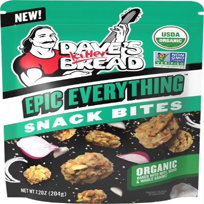 Dave's Killer Bread Epic Everything Organic Snack Bites, Everything Flavor Organic Snacks, 7.2 oz