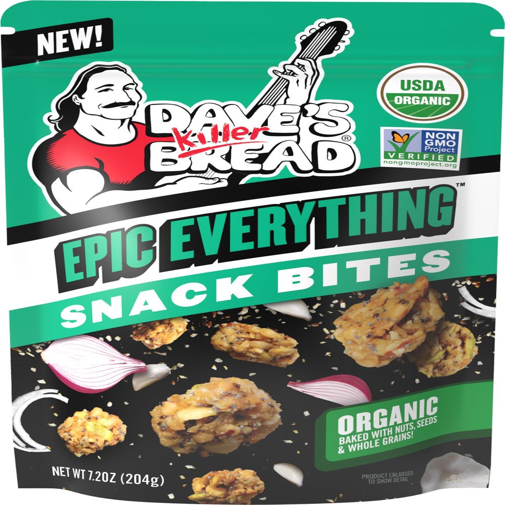 Dave's Killer Bread Epic Everything Organic Snack Bites, Everything Flavor Organic Snacks, 7.2 oz
