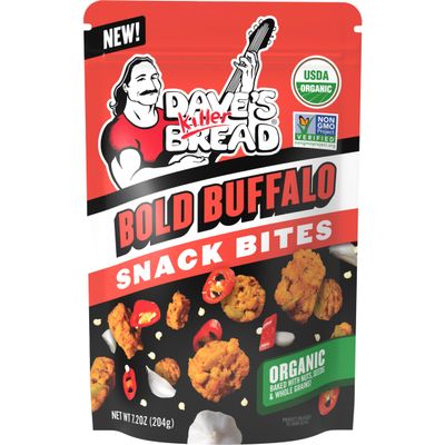 Dave's Killer Bread Bold Buffalo Organic Snack Bites, Buffalo Flavored Organic Snacks, 7.2 oz