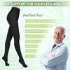 Compression Pantyhose for Women & Men 2 Pairs Closed Toe 15-20mmHg Medical Graduated Compression Stockings Waist High Support Tights Opaque Leggings for Varicose Veins Edema Flight,Black XL view 3