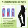 Compression Pantyhose for Women & Men 2 Pairs Closed Toe 15-20mmHg Medical Graduated Compression Stockings Waist High Support Tights Opaque Leggings for Varicose Veins Edema Flight,Black XL view 4
