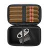 Linkidea Men's Cigar Travel Case, Waterproof, Pressure-Proof Cigar Box, Portable Cigar Accessories Organizer, Outdoor Humidor for Travel (Black) view 1