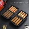 Linkidea Men's Cigar Travel Case, Waterproof, Pressure-Proof Cigar Box, Portable Cigar Accessories Organizer, Outdoor Humidor for Travel (Black) view 2
