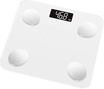 HSJFS Digital Body Weight Bathroom Scale Weighing Scale, Backlit Display, 400 Pounds, Glass, USB Charging Electronic Weighing