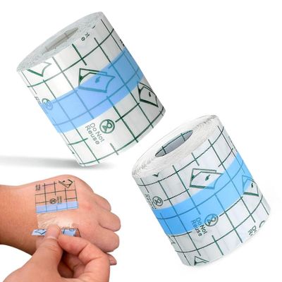 2 Rolls Transparent Stretch Adhesive Bandage, BetterJonny Waterproof Clear Protective Adhesive Bandages Dressing Tape for Swimming and Shower(2 Inch x 10.94 Yard)