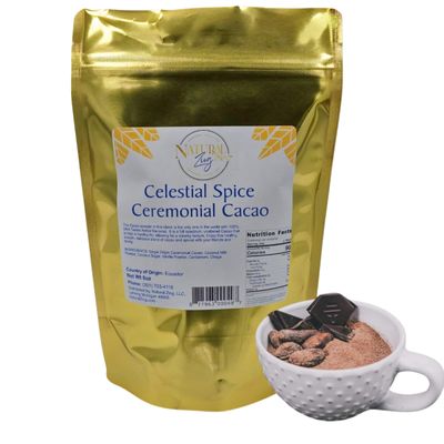 Natural Zing 100% Arriba Nacional Cacao | Raw, Organic, Celestial | Single Origin | No Additives, Fillers, or Preservatives |No GMO | Antioxidant Properties | Magnesium (8oz)