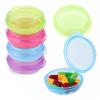 4Pcs Small Pill Box Cute Portable Pill Case Travel Pills Organizer Case Medicine Dispenser Earplug Container Vitamin Holder Liver Oil Storage Case for Women Men Pocket Purse Briefcase view 1