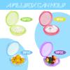 4Pcs Small Pill Box Cute Portable Pill Case Travel Pills Organizer Case Medicine Dispenser Earplug Container Vitamin Holder Liver Oil Storage Case for Women Men Pocket Purse Briefcase view 4