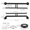 24 inch Black Grab Bar w/Double Roll Toilet Paper Holder, Zepolu 2-in-1 Safety Assist Bar Balanced Support Handle, Stainless Steel Wall Mounted Bathroom Toilet Grab Bar for Senior Elderly Handicap view 2
