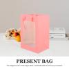 CHILDWEET 10pcs Transparent Bags Handles Clear Bags Window for Party Favors Sturdy and Practical Packaging view 3