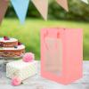 CHILDWEET 10pcs Transparent Bags Handles Clear Bags Window for Party Favors Sturdy and Practical Packaging view 4