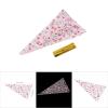 FLEXMAN 50Pcs Cone Shaped Treat Bags, 17X30cm Transparent Cello Bags Clear Bag with Twist Ties for Nuts Candy Popcorn Candy Corn Chocolates Cookies (Cherie 3 strands) view 4