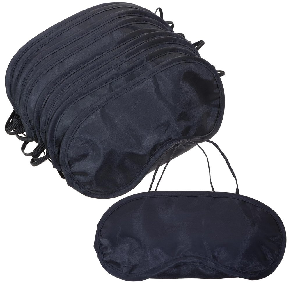 Tupalizy Black Sleep Mask Blindfolds Eye Cover with Nose Pad and Adjustable Strap for Halloween Christmas Birthday Party Game Women Men Travel Gift DIY Craft Decorate (4)