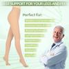 Compression Pantyhose for Women & Men 2 Pairs Open Toe 15-20mmHg Medical Graduated Compression Stockings Waist High Support Tights Opaque Leggings for Varicose Veins Edema Flight,Beige M view 3
